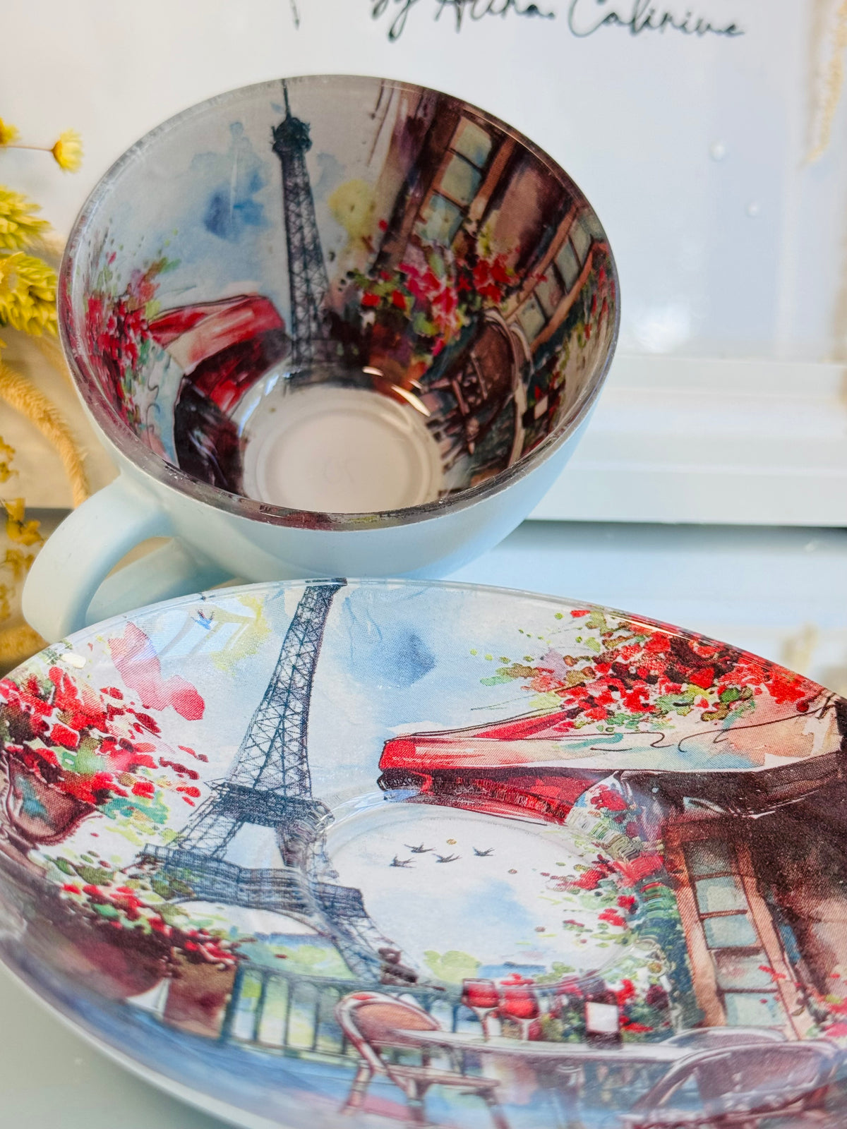 Cană de cafea “O CLIPĂ ÎN PARIS” - unicat | Colecția “DOR DE DUCĂ”