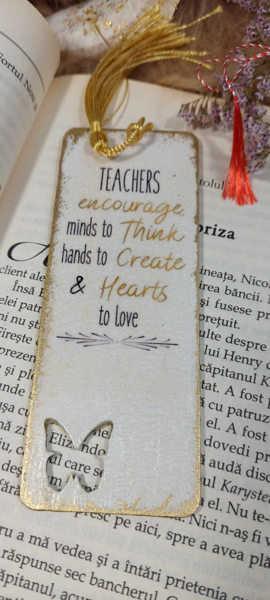 SEMN DE CARTE "NARCISĂ GALBENĂ" - cu mesaj pentru cadre didactice