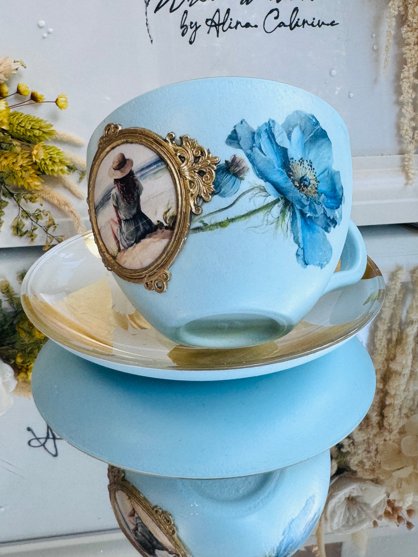 Cană de cafea “CU GÂNDUL LA MARE” - unicat