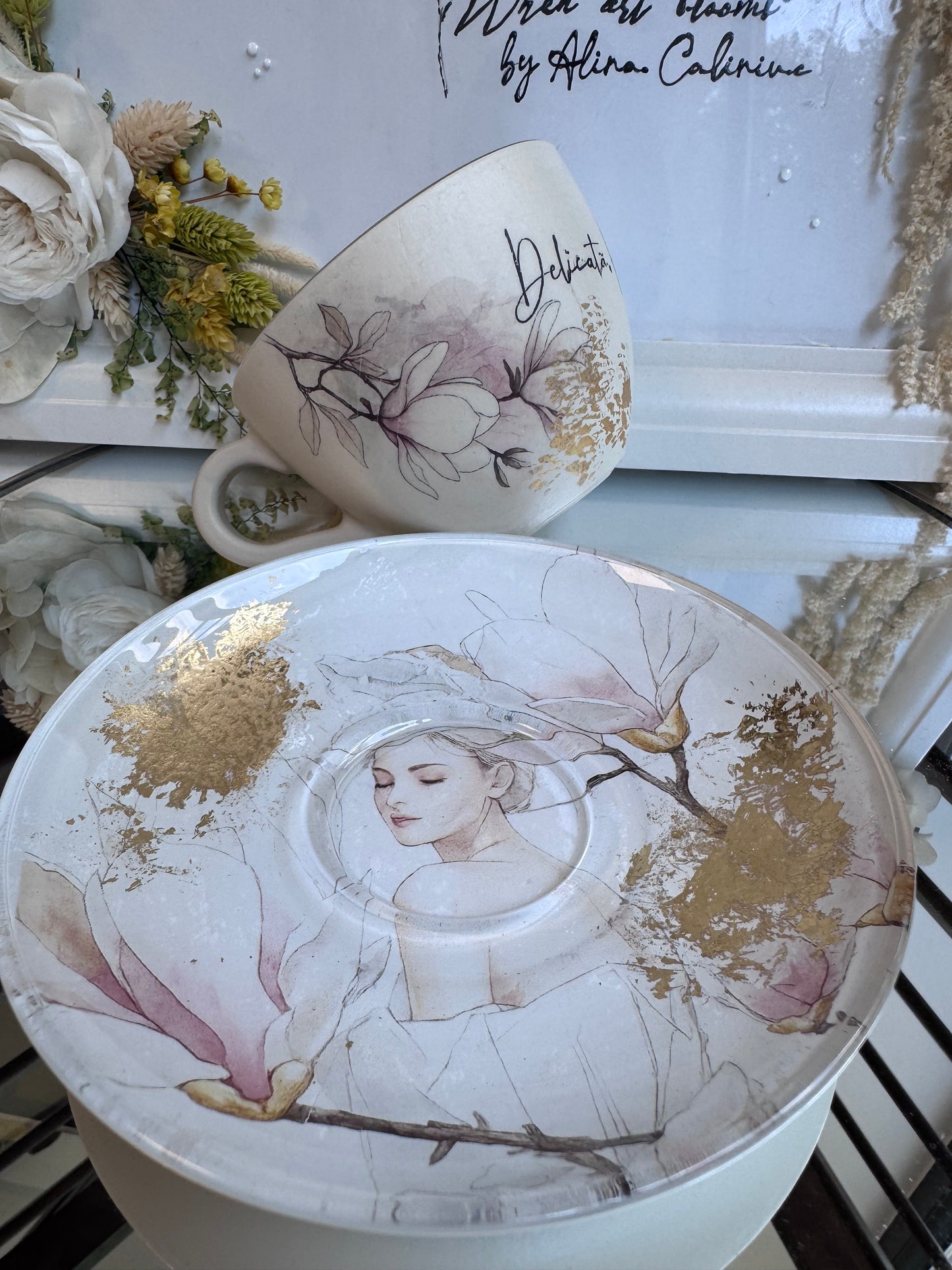 Cană de cafea “DELICATĂ. PUTERNICĂ. EU.” - Colecție nouă UNICAT