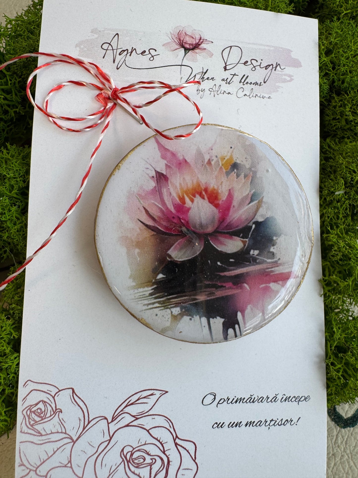 Mărțisor-broșă “Floare de lotus”