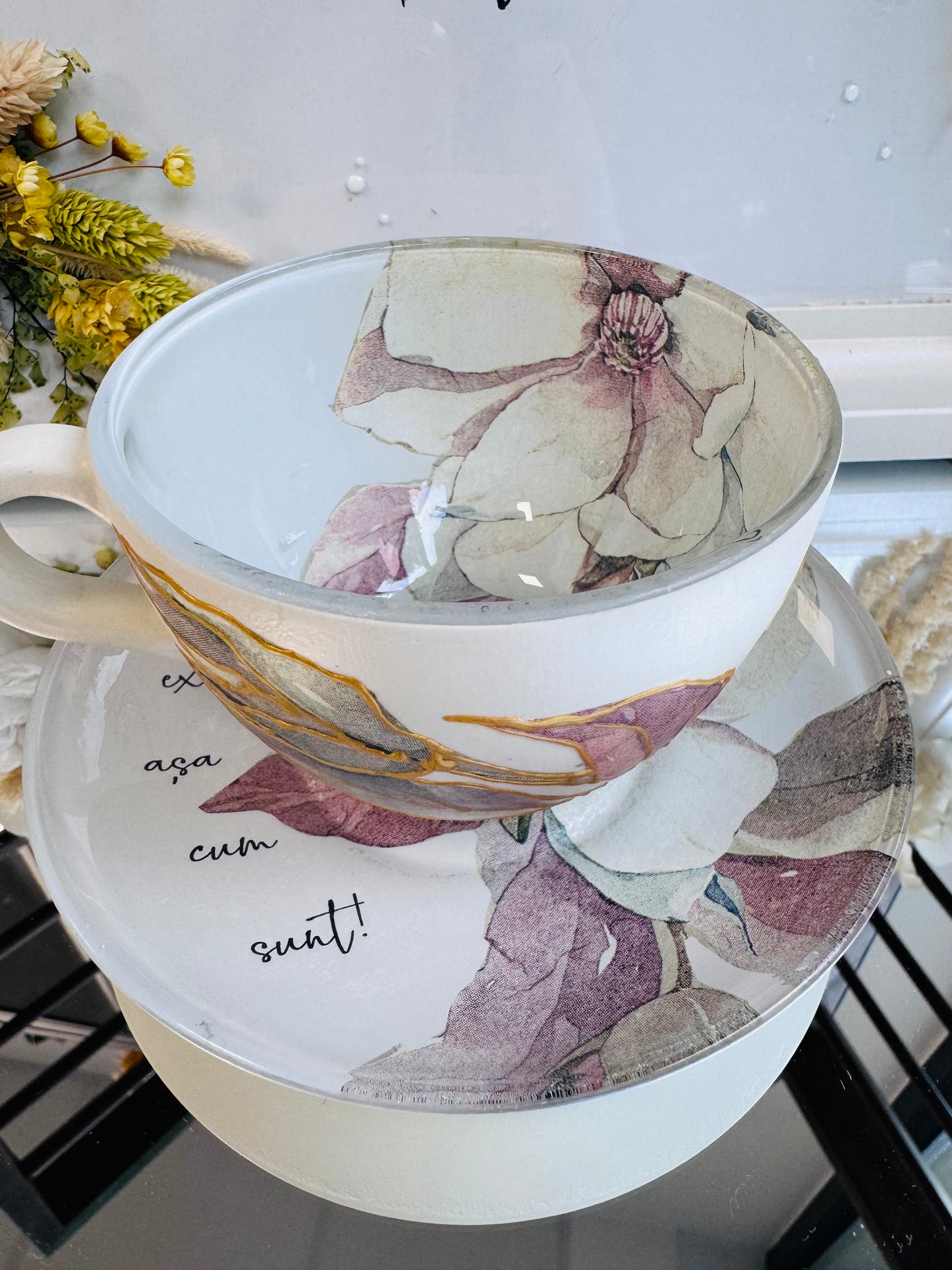 Cană de cafea “FLOAREA SUFLETULUI” - unicat