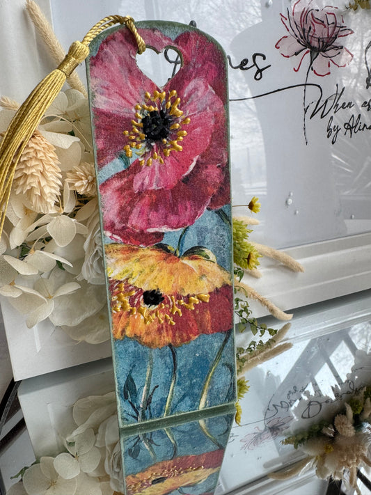 Semn de carte “O mie de vieți” - Maci picturali