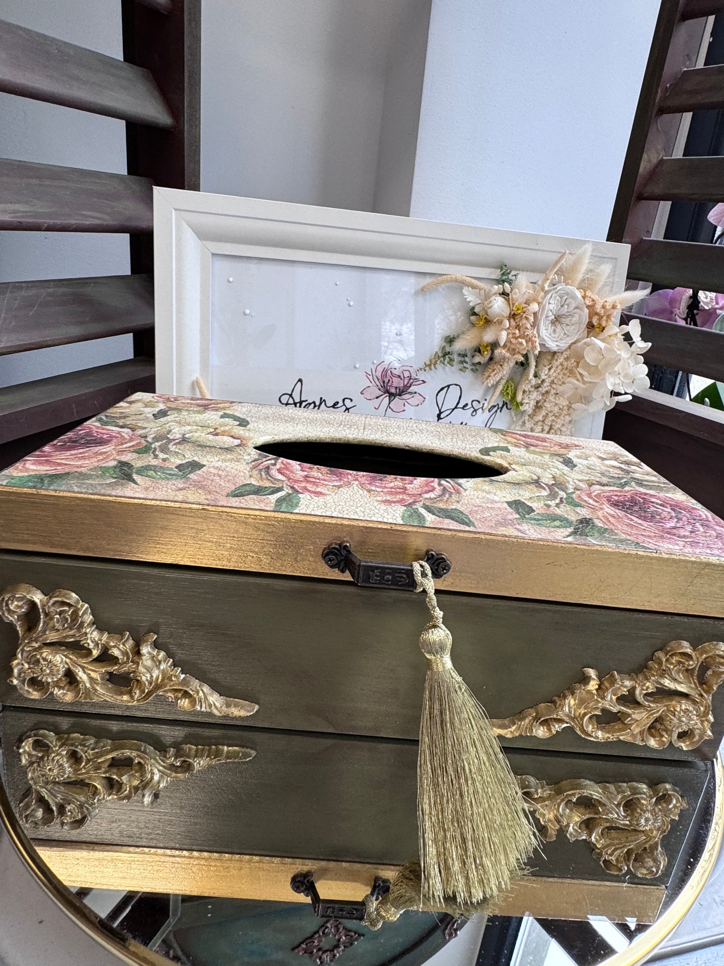 Cutie pentru șervețele Colecția “VINTAGE ROSES” - UNICAT