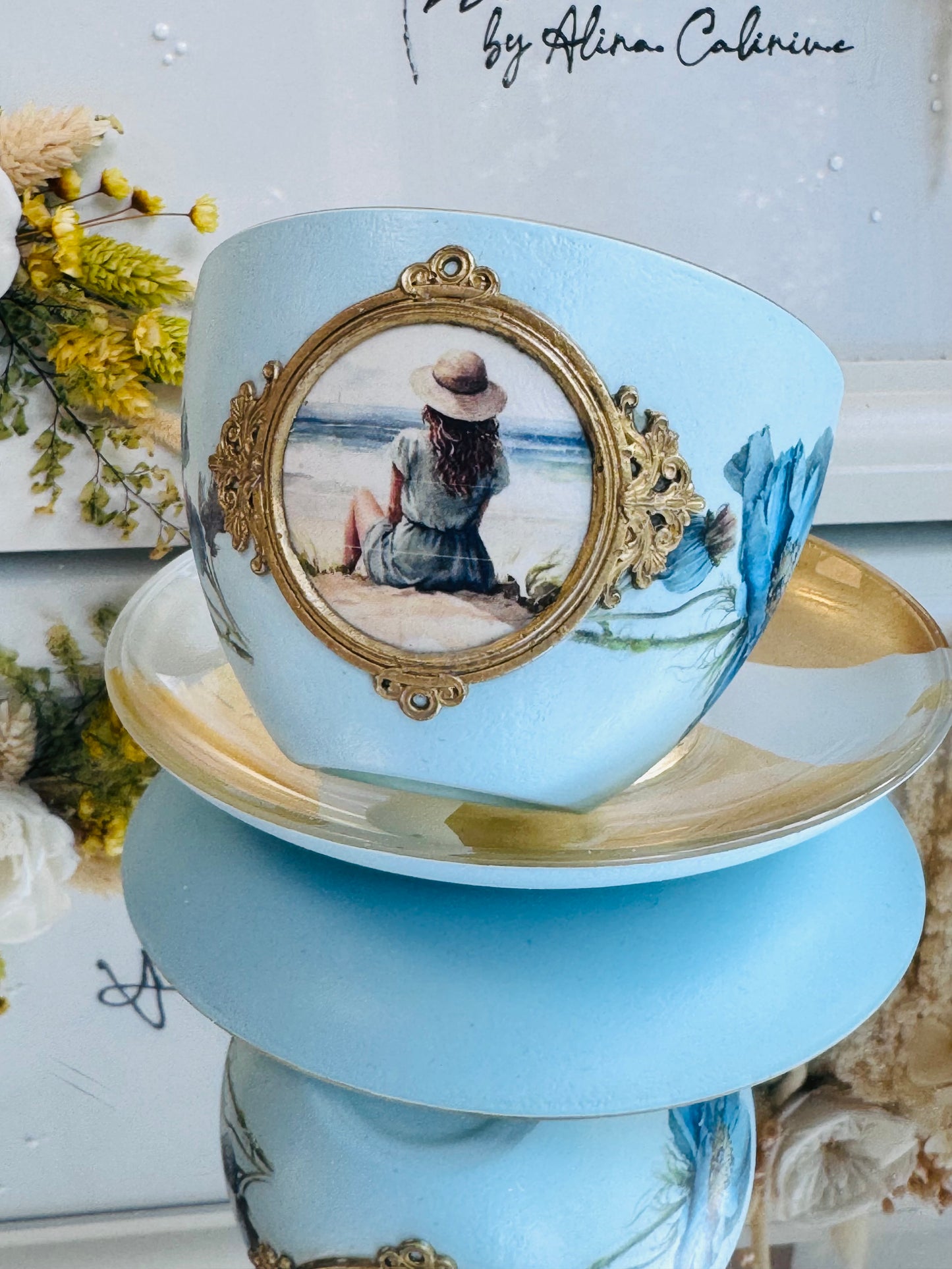 Cană de cafea “CU GÂNDUL LA MARE” - unicat