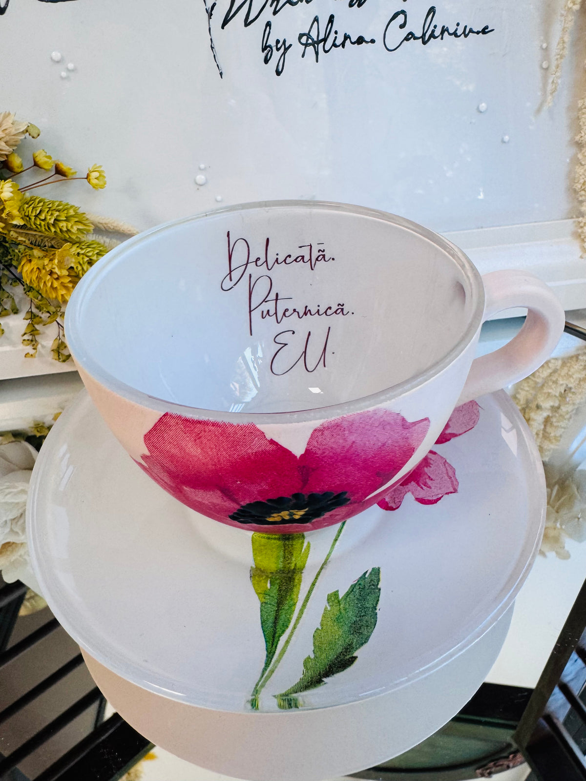 Cană de cafea “MACI ÎN SUFLET” – Modelul 1 - unicat