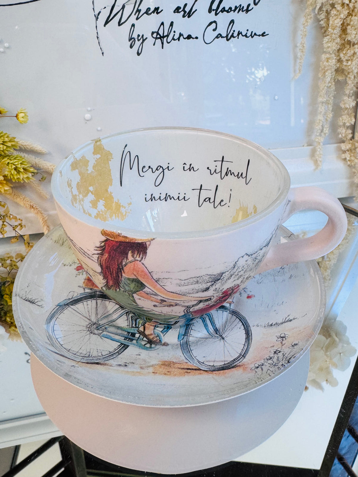 Cană de cafea “ÎN RITMUL INIMII” - unicat | Colecția “AVENTURĂ”