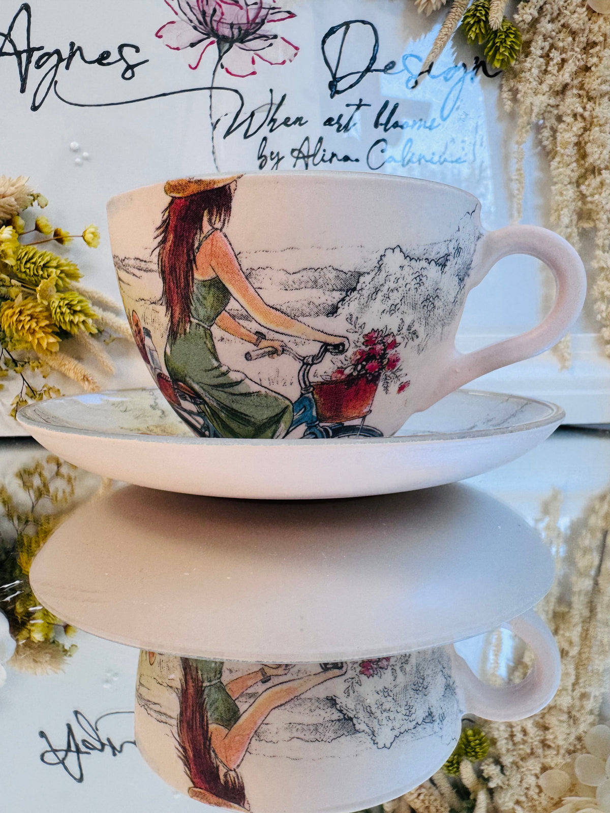Cană de cafea “ÎN RITMUL INIMII” - unicat | Colecția “AVENTURĂ”