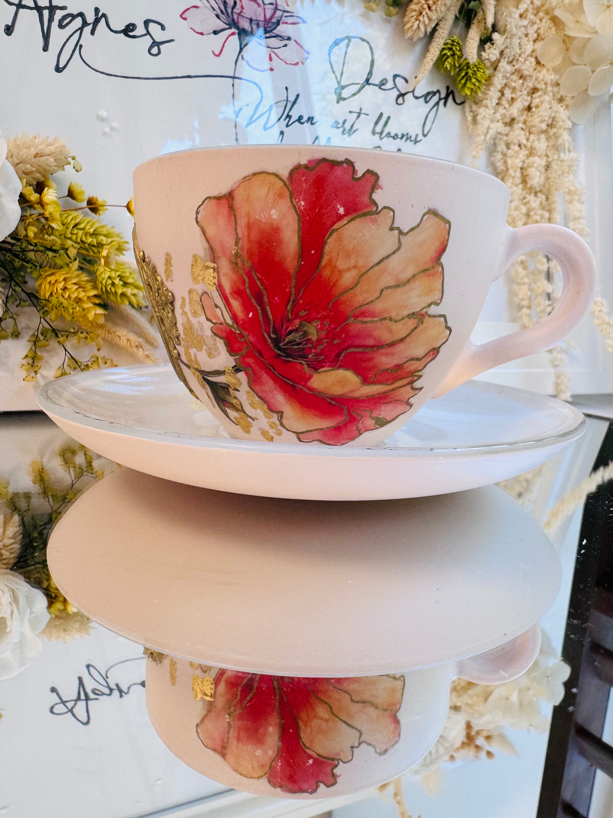 Cană de cafea “URME DE LUMINĂ” - unicat