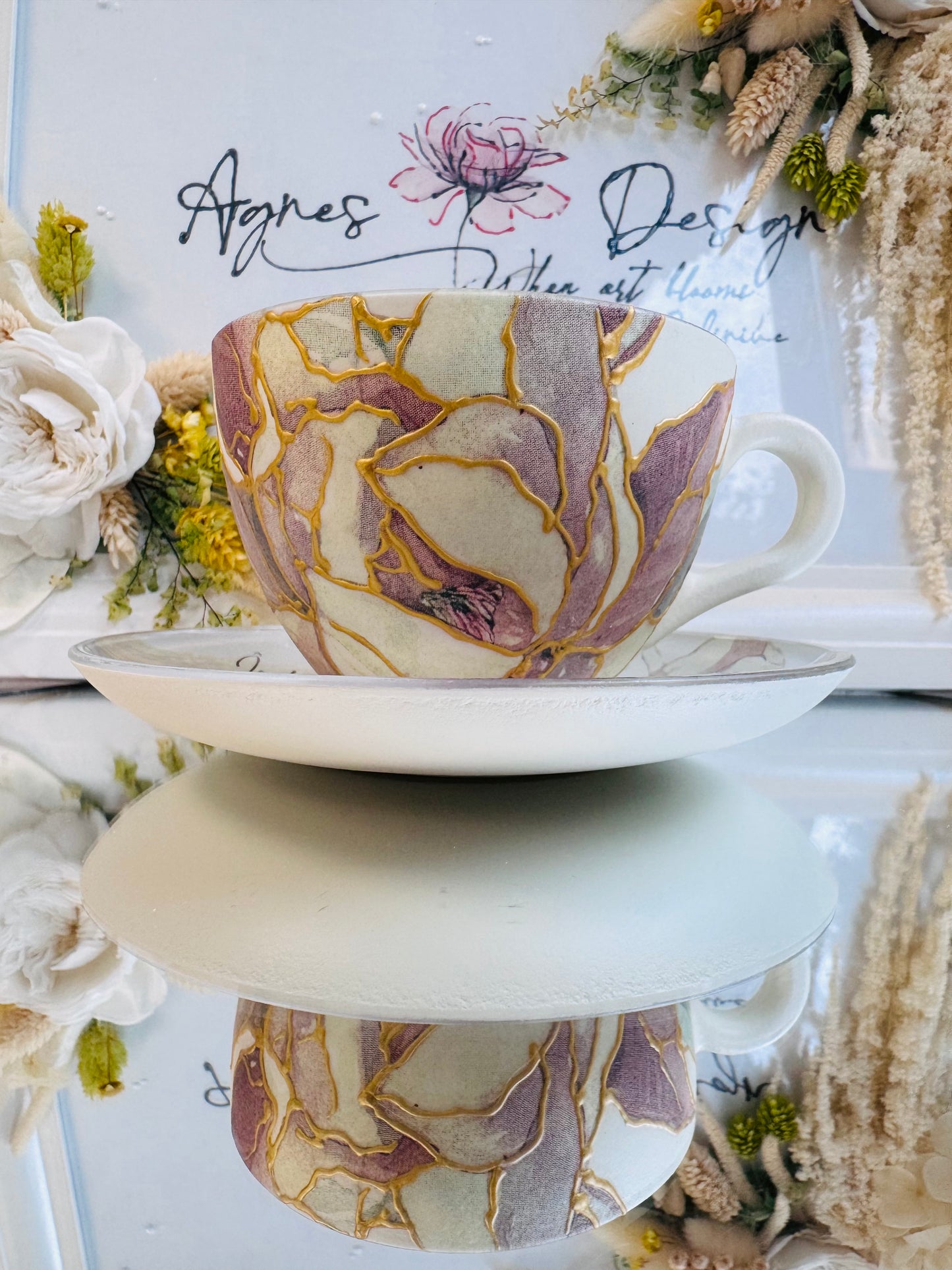 Cană de cafea “FLOAREA SUFLETULUI” - unicat