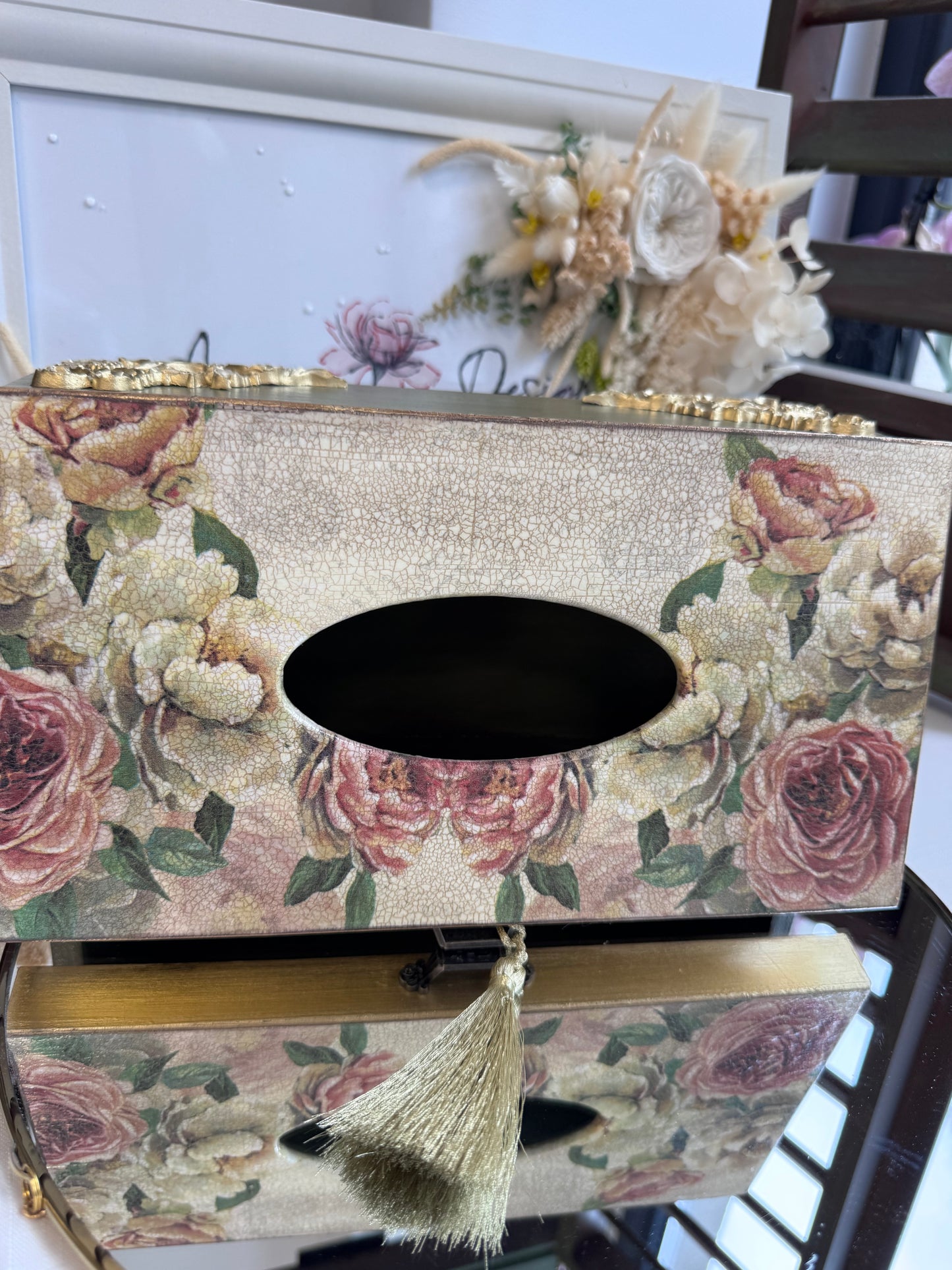 Cutie pentru șervețele Colecția “VINTAGE ROSES” - UNICAT