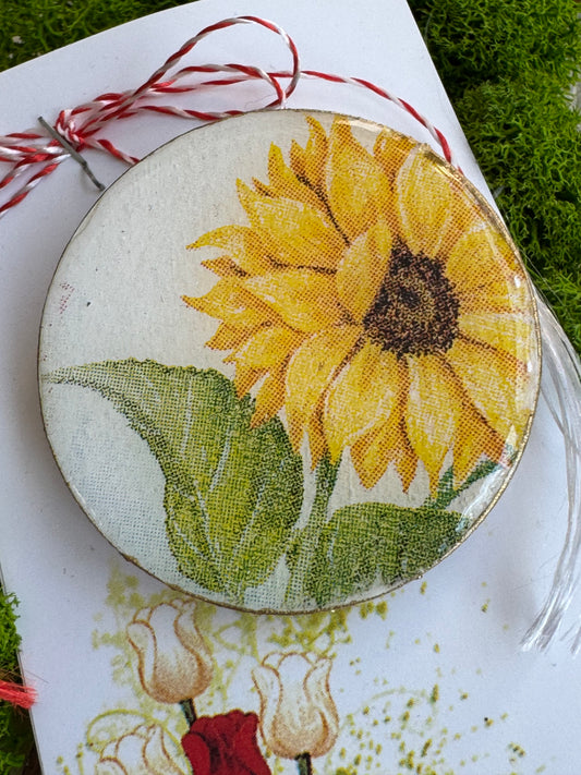 Mărțișor-broșă “Floarea soarelui”