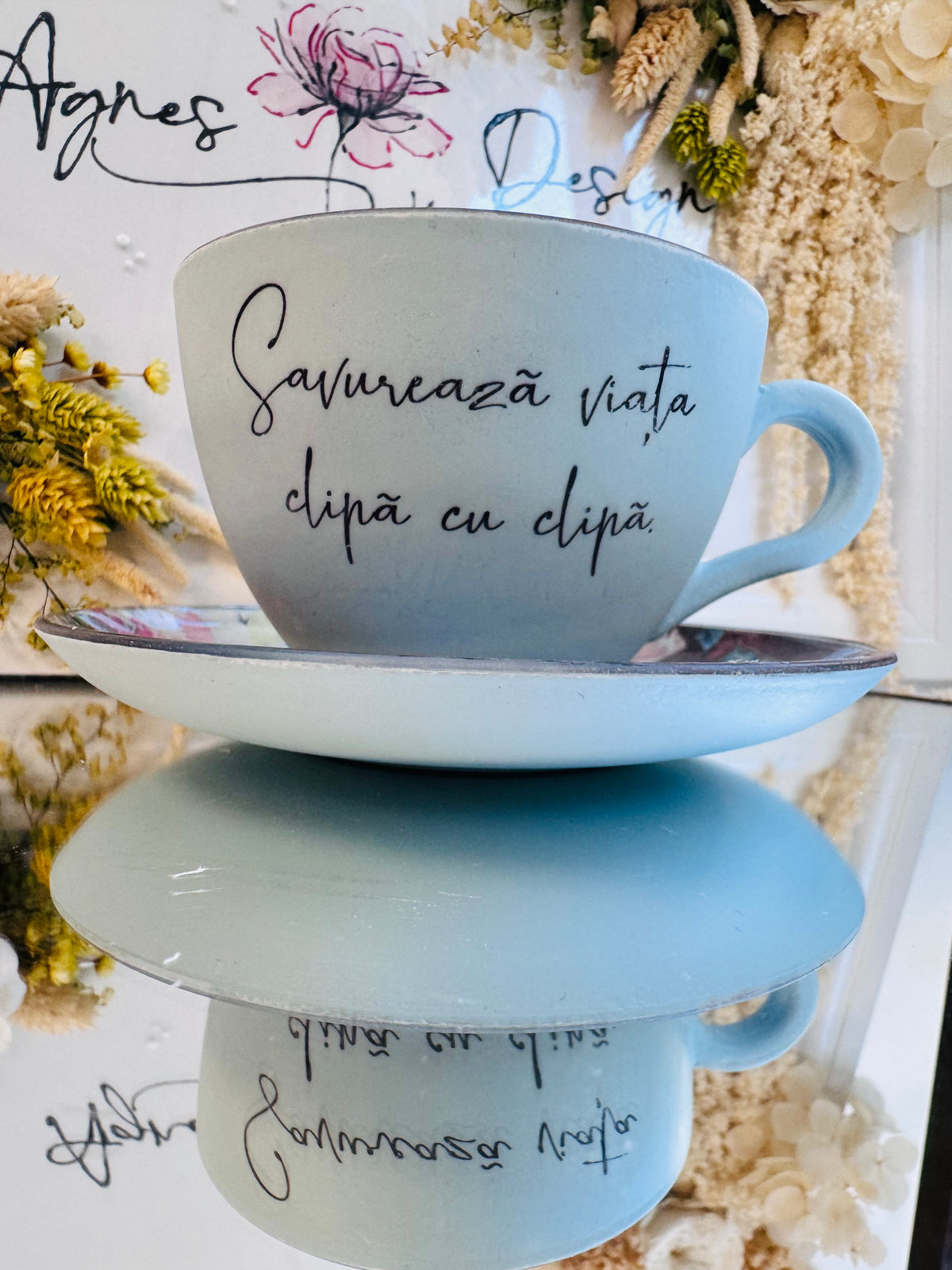 Cană de cafea “O CLIPĂ ÎN PARIS” - unicat | Colecția “DOR DE DUCĂ”