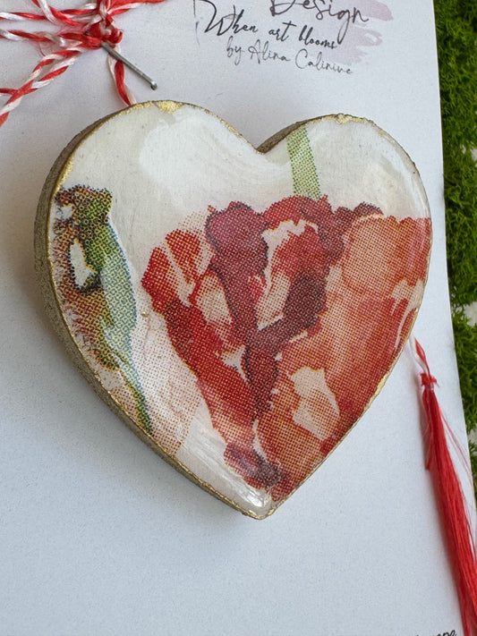 Mărțișor-broșă “Mac stilizat”