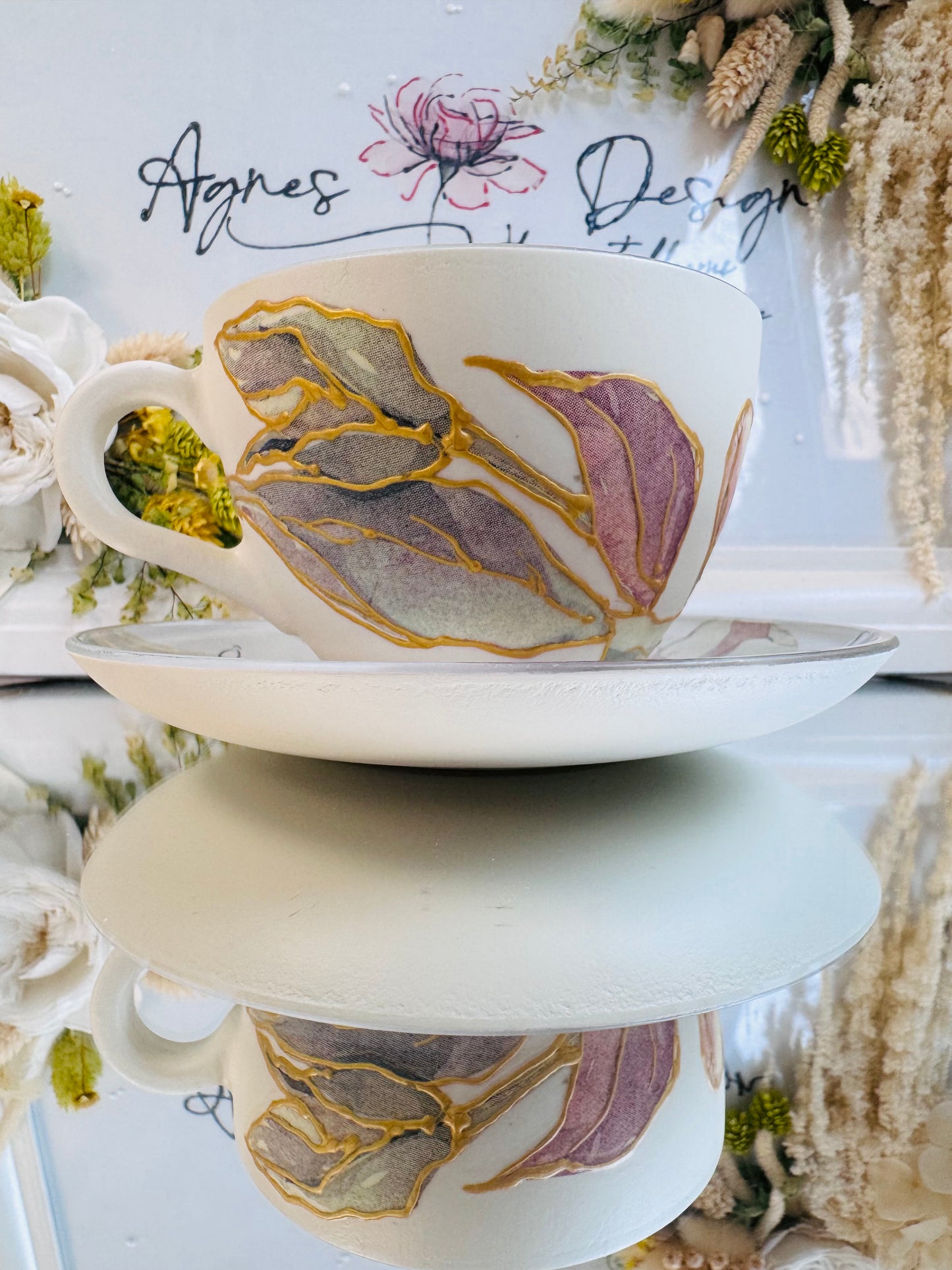 Cană de cafea “FLOAREA SUFLETULUI” - unicat