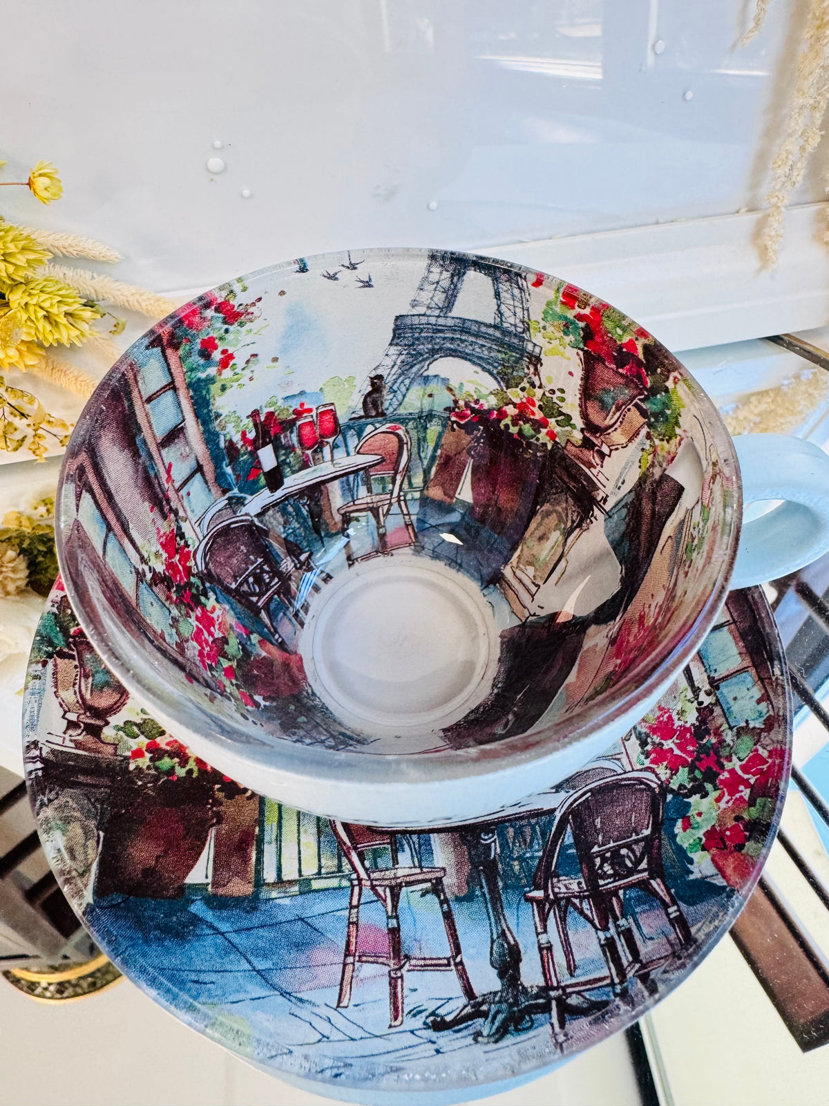 Cană de cafea “O CLIPĂ ÎN PARIS” - unicat | Colecția “DOR DE DUCĂ”