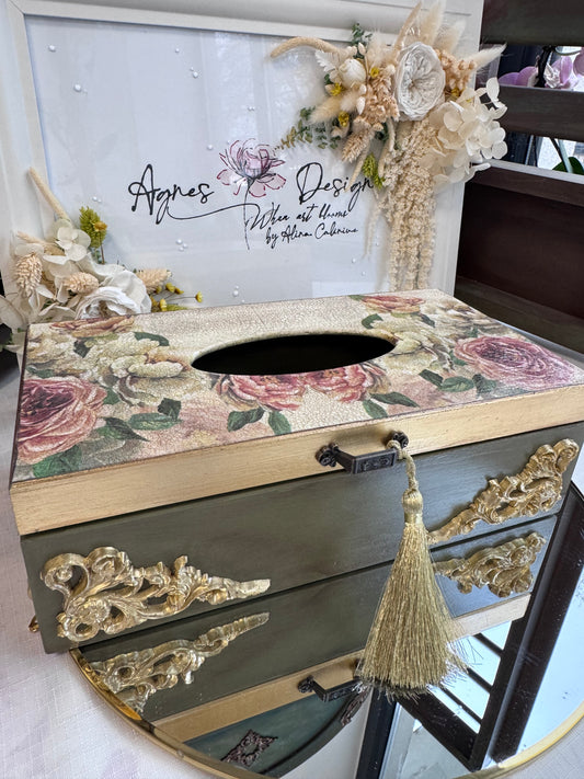 Cutie pentru șervețele Colecția “VINTAGE ROSES” - UNICAT