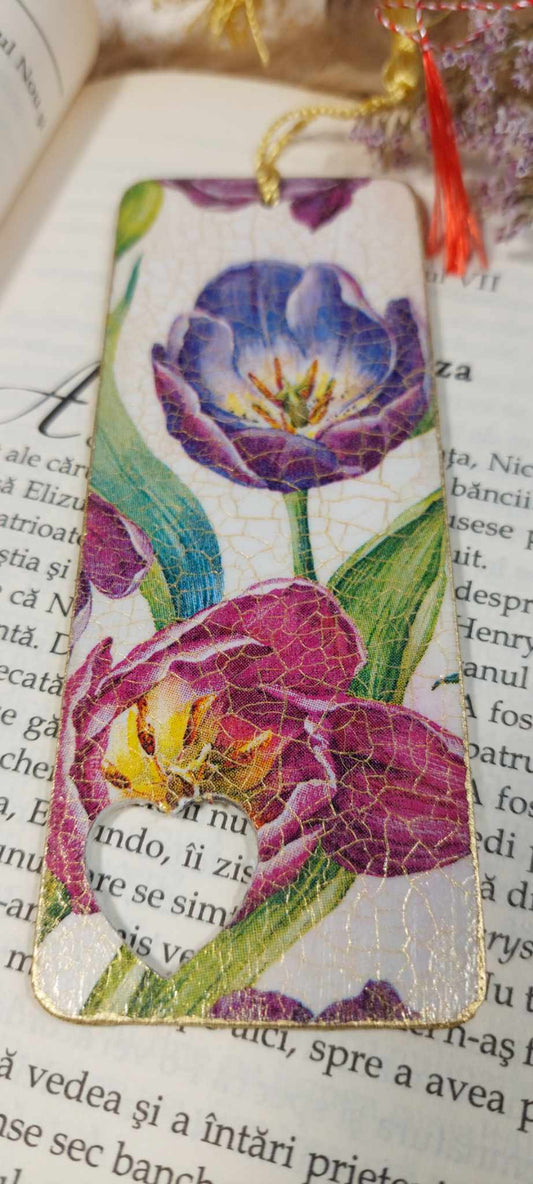 SEMN DE CARTE "TULIPS" - cu mesaj motivațional