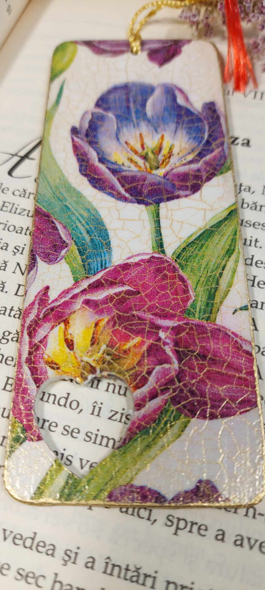 SEMN DE CARTE "TULIPS" - cu mesaj motivațional